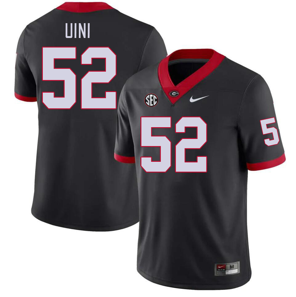 Men #52 Michael Uini Georgia Bulldogs College Football Jerseys Stitched-Black